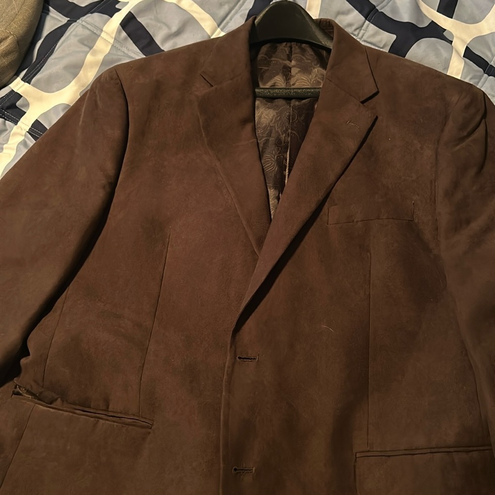 Chaps 44R Suide Brown Sport Coat